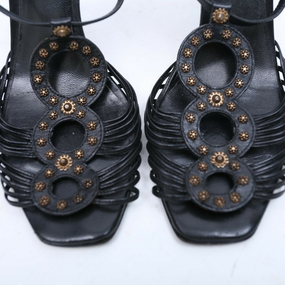 DIOR SLINGBACK PUMPS BLACK LEATHER WOMEN'S SIZE 7 - Picture 2 of 8